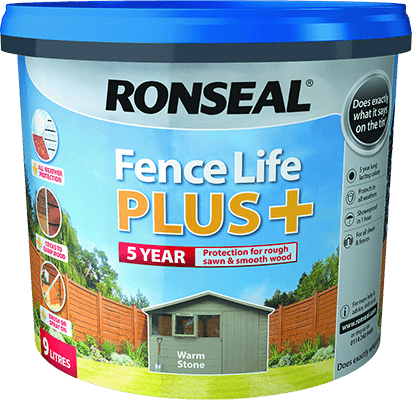 Bucket of Fence Life Plus paint